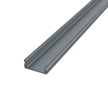 LED Alu Profil Standard 1 S-1709 grau inkl. Abdeckung matt 2000mm